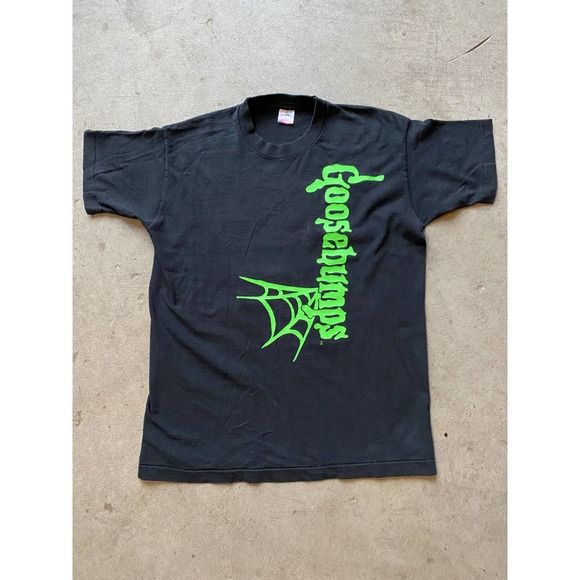 Vintage Goosebumps Box Logo Halloween Horror 90s TV Show Tee FOTL - L